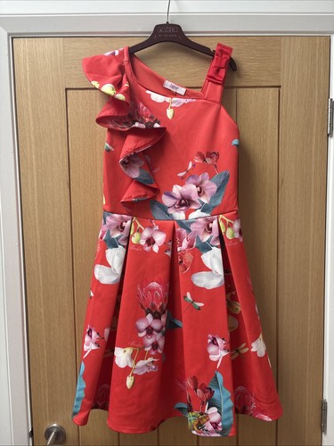 Girls red ted baker dress - ted,