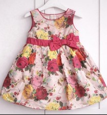 Girls pink floral party dress